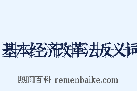 基本经济改革法反义词是什么意思的图片